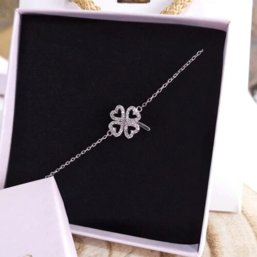 Pulseira Trevo Prata