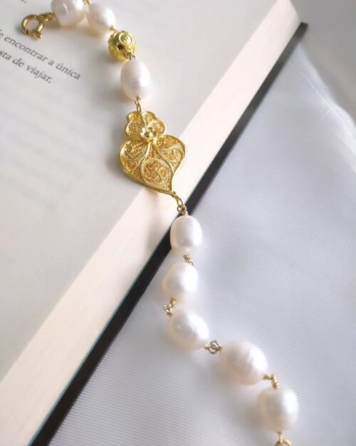 Pulseiras com Pérolas e Filigrana