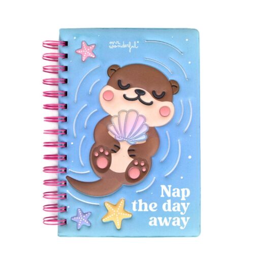 Caderno A5 Squishy Lontra Lazy - Nap the day away