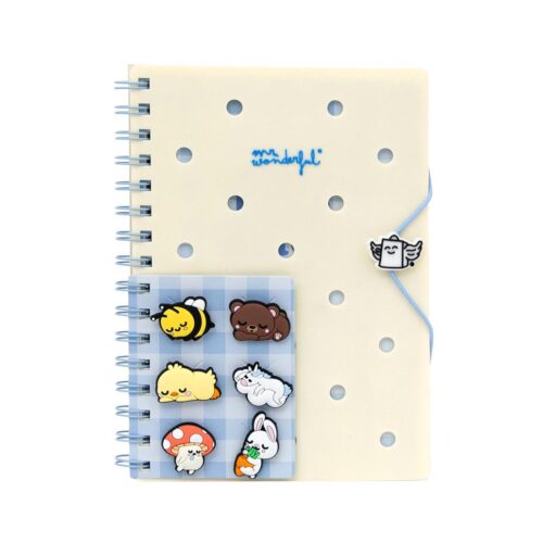 Caderno A5 com Pins - Lazy Bo-Bo