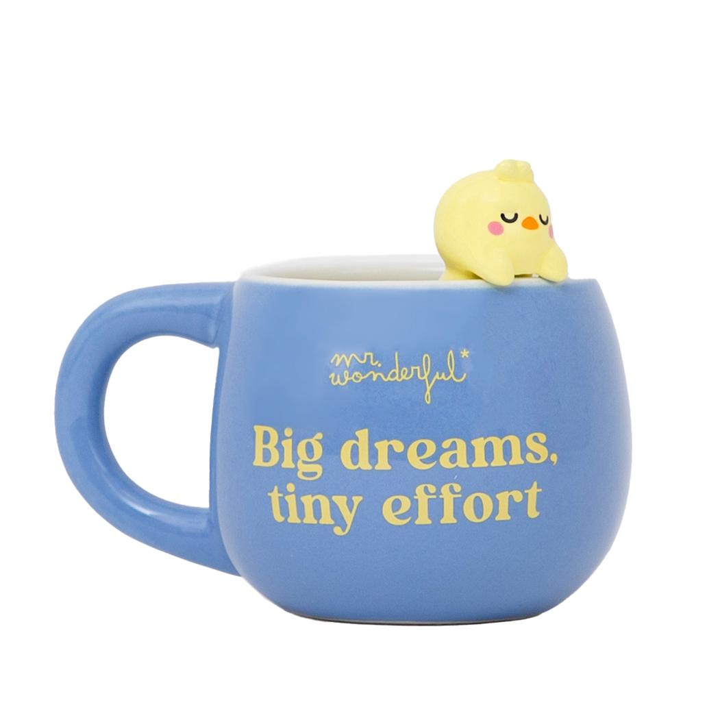 Caneca 3D Pintainho Lazy - Big dreams, tiny effort Mr. Wonderful