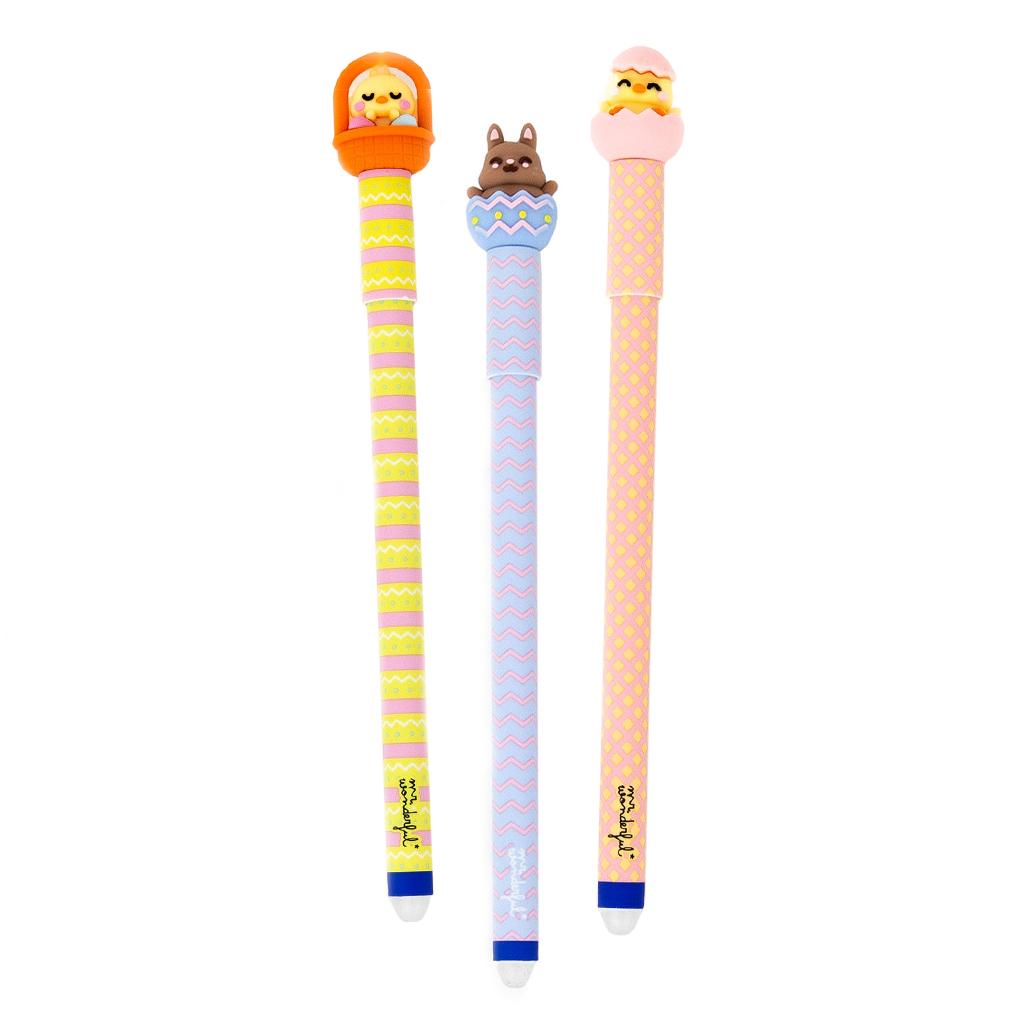 Set de 3 Esferográficas apagáveis Bo-Bo Páscoa - Coelho e Pintainhos Mr. Wonderful - Imagen 2