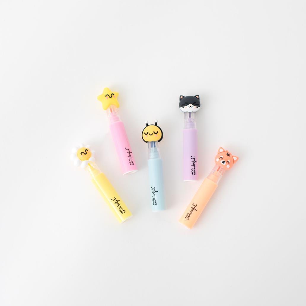 Conjunto de 5 Sublinhadores com estojo - Ao Vivo e a Cores Mr. Wonderful - Imagen 3