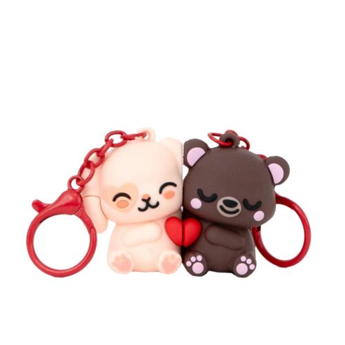 Set 2 Porta-chaves Coelhinho e Urso - Are you ready for love - Mr. Wonderful