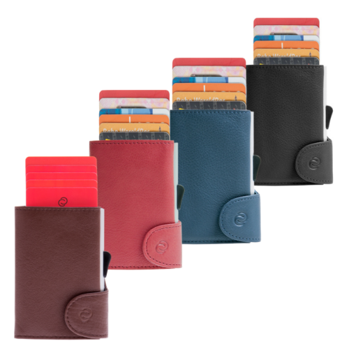 C-Secure Porta Cartões RFID em Couro Clássico