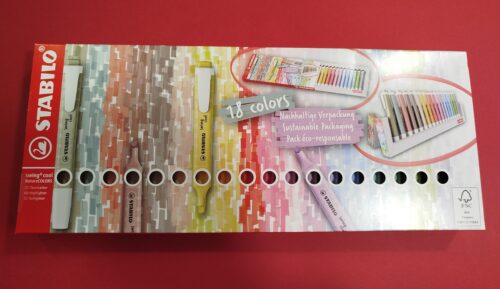 18 Marcadores Fluorescentes Individuais Swing Cool Stabilo Boss