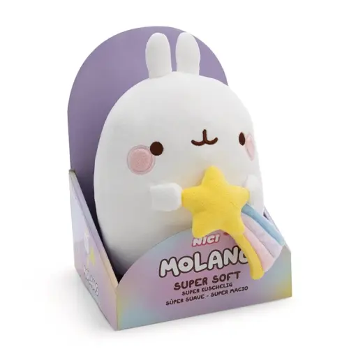 Nici Peluche Molang 24cm c/estrela cadente em caixa