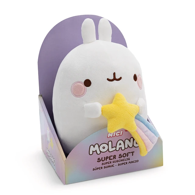 Nici Peluche Molang 24cm c/estrela cadente em caixa