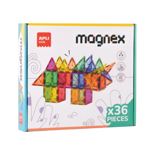 Jogo de construção magnético Magnex 36 peças