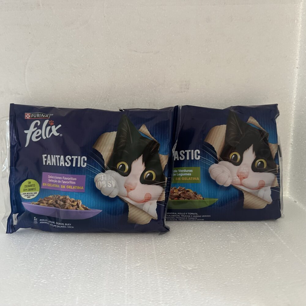 Seleção em Gelatina de alimentos para gato Félix