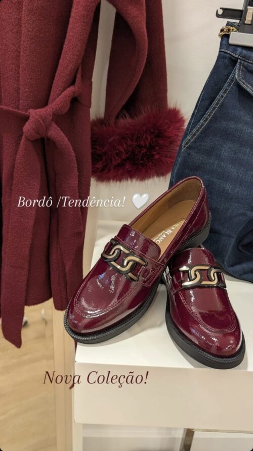 👠 Mocassim Bordô