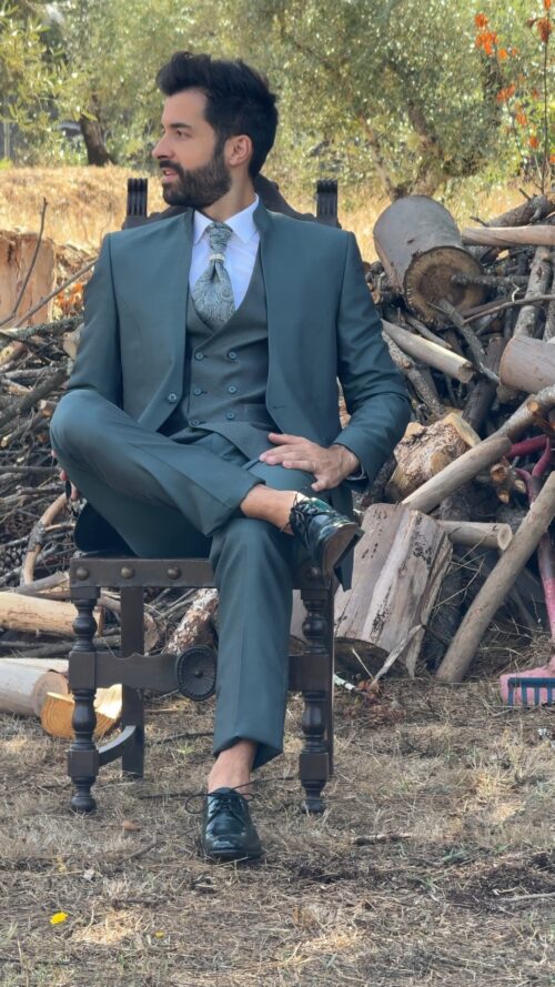 Fato de Noivo Roberto Vicentti Azul Petróleo