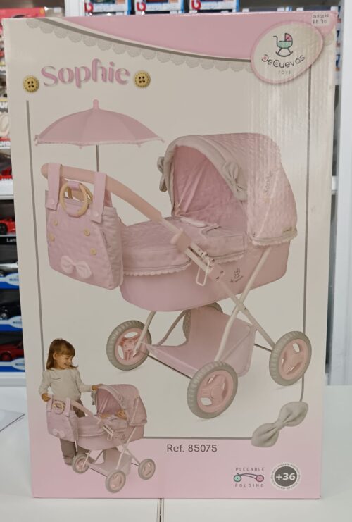 Carrinho de bonecas Sophie com sombrinha