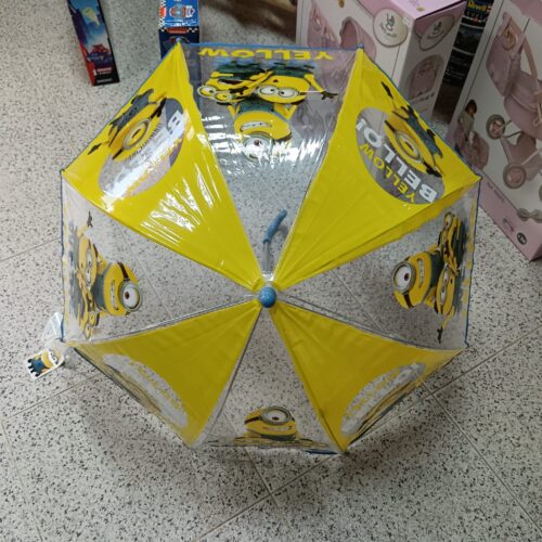 Chapeu de chuva minions transparente
