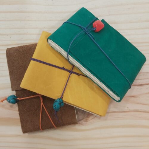 Bloco de bolso em pele